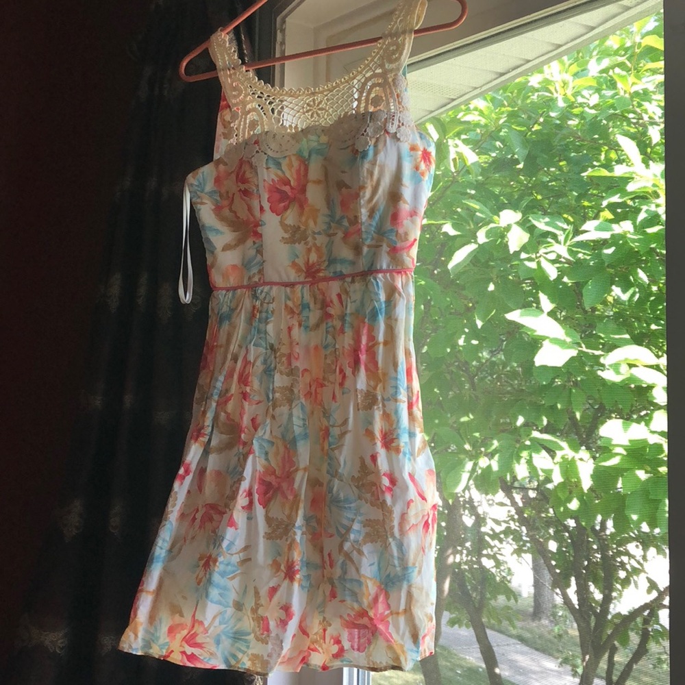 Flower print dress